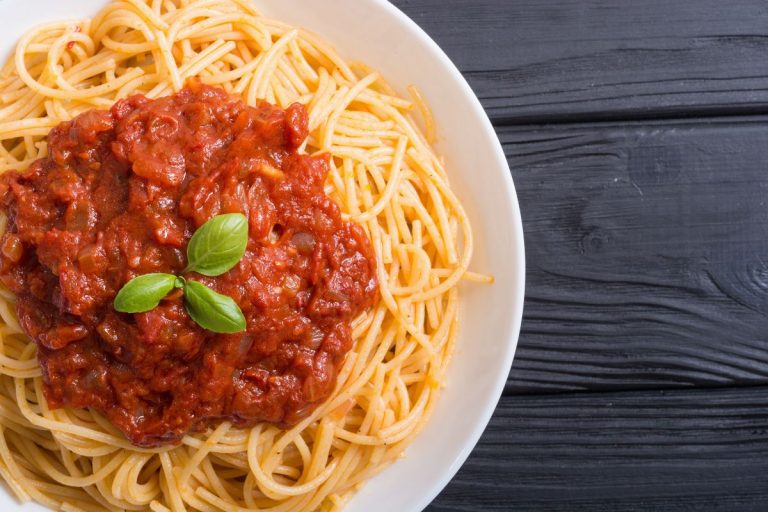 A bowl of spaghetti